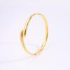Luxury Radiant Baguette Zircon Stainless Steel Bangle Elegant Gold Plated Bracelet for Daily Style