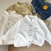 Spring and Autumn Children's Clothing Boys and Children Cotton Stand-up Collar White Long-sleeved Shirt Shirt Top