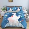 3D Cartoon Pattern Duvet/Quilt Cover Cozy Soft Bedding Set for Children Kids Bedroom Decor Bedclothes Queen Twin Single 2/3Pcs