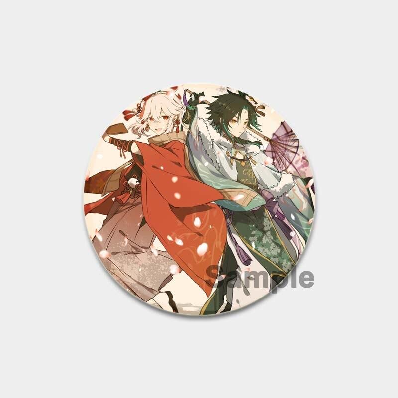 58 мм Genshin Impact, мягкая кнопка на лацкане, креативный забавный значок на воротнике, мультяшная фигурка, броши, одежда, ювелирные аксессуары, милые подарки