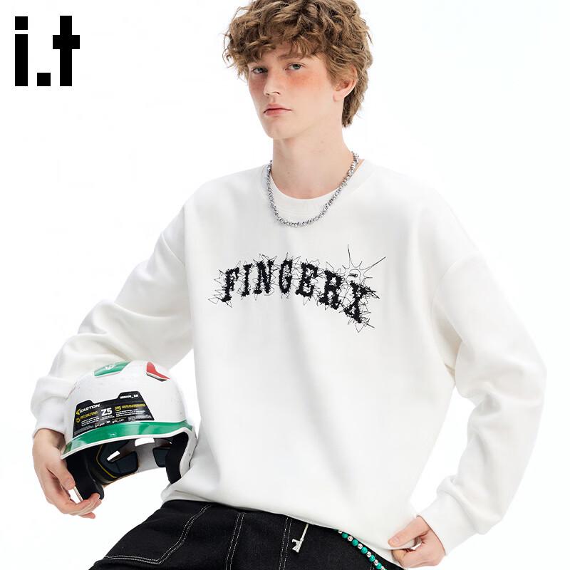 fingercroxxit Men's Heavyweight Embroidered Pullover Sweatshirt