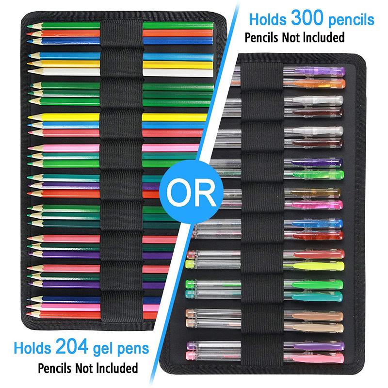 300 слотов, большая вместительная сумка-карандаш, чехол-органайзер, косметичка для цветных карандашей, акварельные маркеры, гелевые ручки, отличные подарки