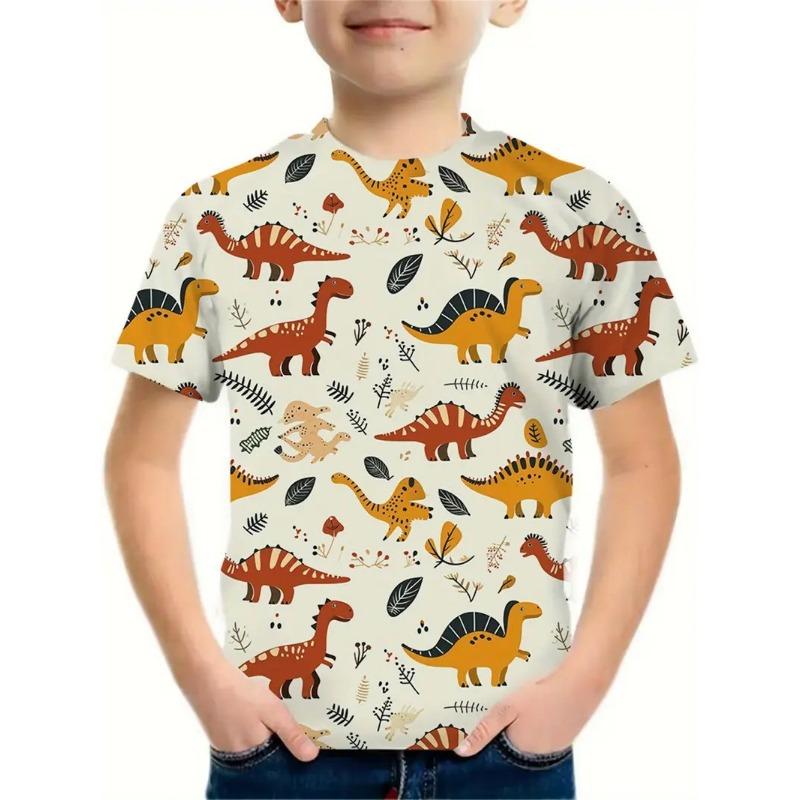 Детская футболка с 3D-принтом, футболка с короткими рукавами для мальчиков, детская летняя одежда с рисунком аниме, футболка с круглым вырезом