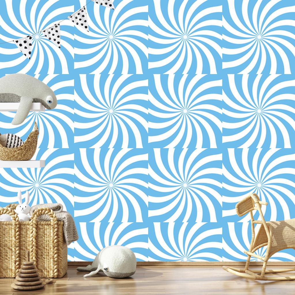 Hippie Azure Background Wallpaper for Living Room and Bedroom 50x1000