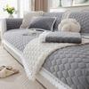 Cream Wind Crystal Fleece Sofa Cushion Winter New Thickened Plush Seat Cushion Living Room Non-Slip Sofa Cover