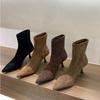 Autumn Fashion Pointed Toe Vintage Ankle Boots Sexy Thin Skinny Stiletto Shoes Women High Heels Party Booties Botas Mujer