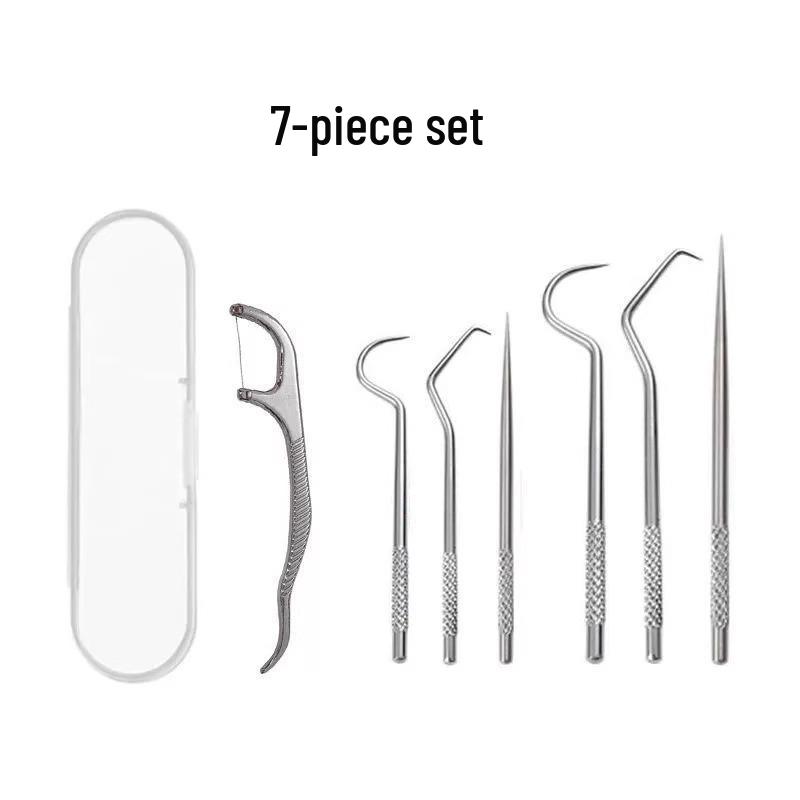 Портативные ультратонкие зубочистки-флоссы из нержавеющей стали с металлической коробкой - Семейная упаковка