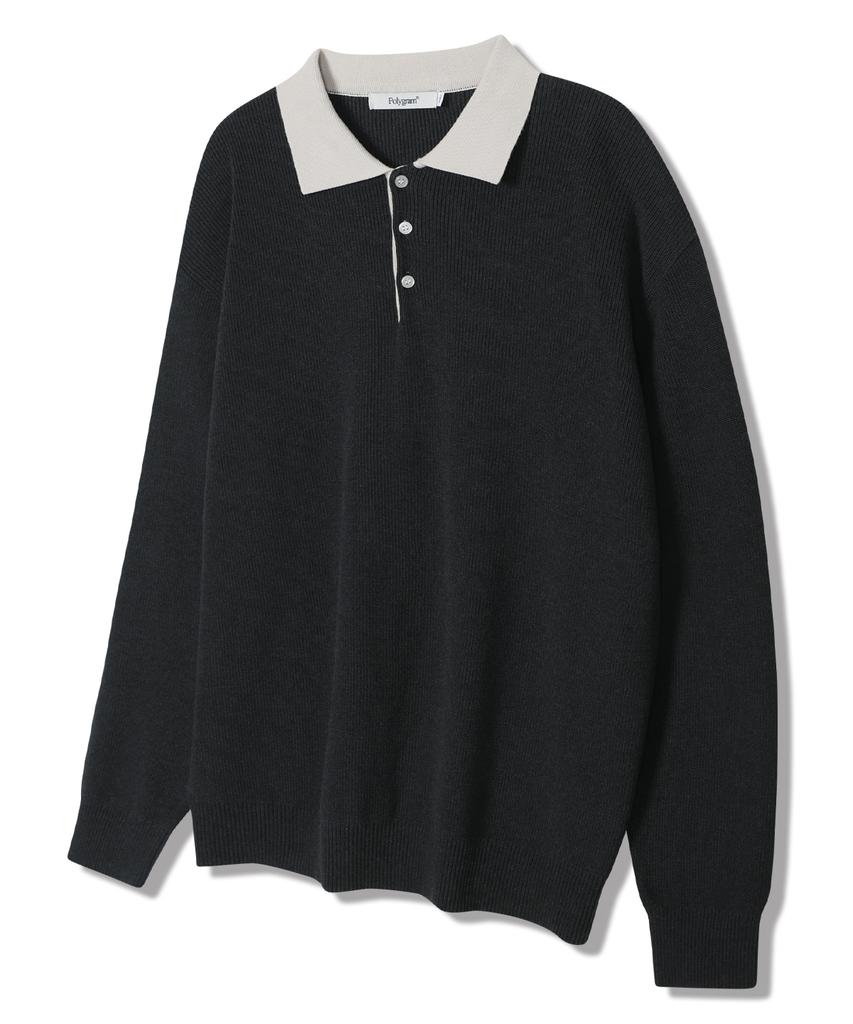 POLYGRAM Long Sleeve Collared Knit - 4 Colors (Type B)