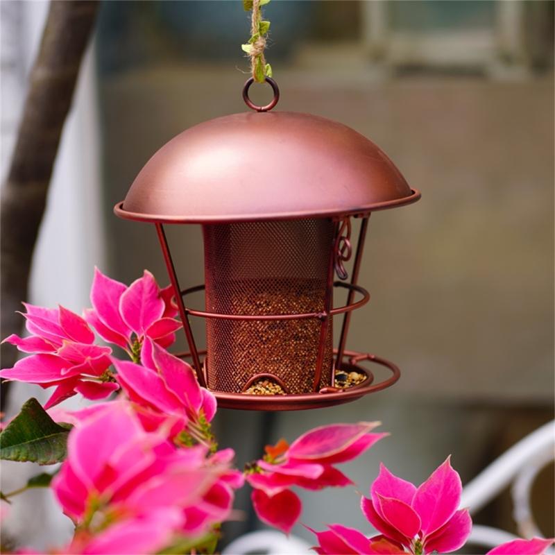 House Dome Bird Feeders for Wild Bird Waterproof Bird Feeders Outside Hanging Bird Feeders Rainproof Bird Feeding Statio