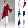 Women Liturgical Praise Dance Tunic One Shoulder Asymmetrical Worship Dance Overlay Tunic Top