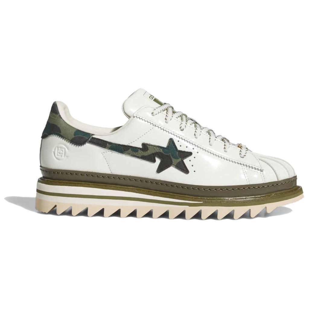 Superstar Clot x Bape x Superstar Adidas Originals 'Off White Olive Cargo' KJ1473