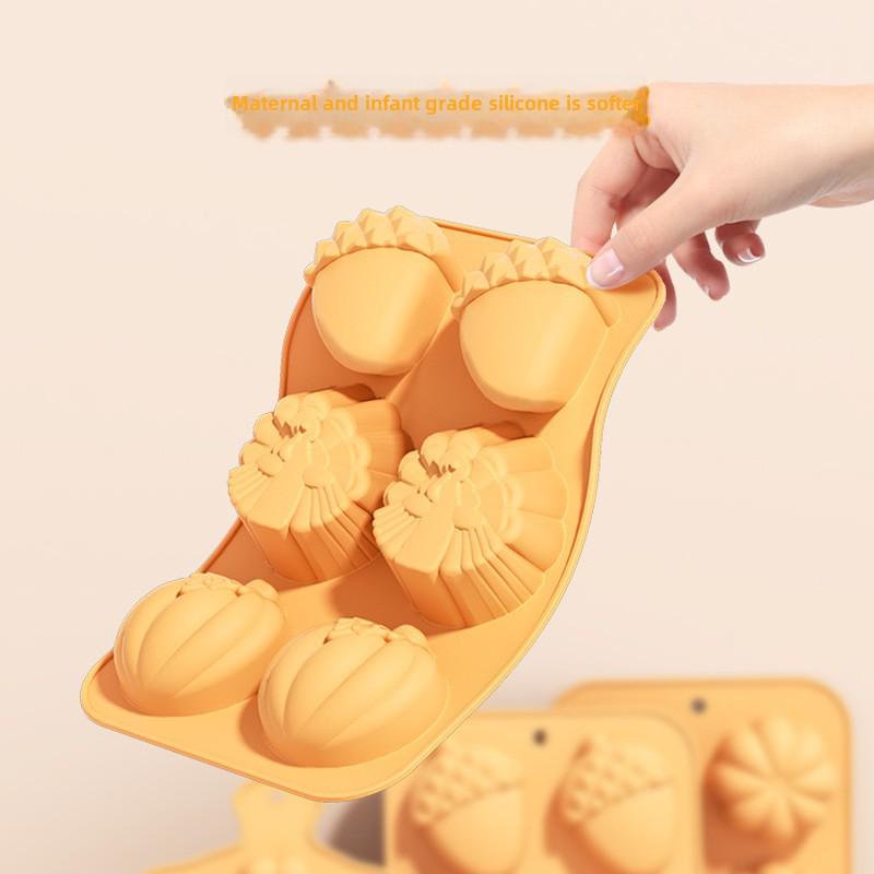 Силиконовая форма для торта и свечей «Тыква на Хэллоуин» — набор из 6 штук