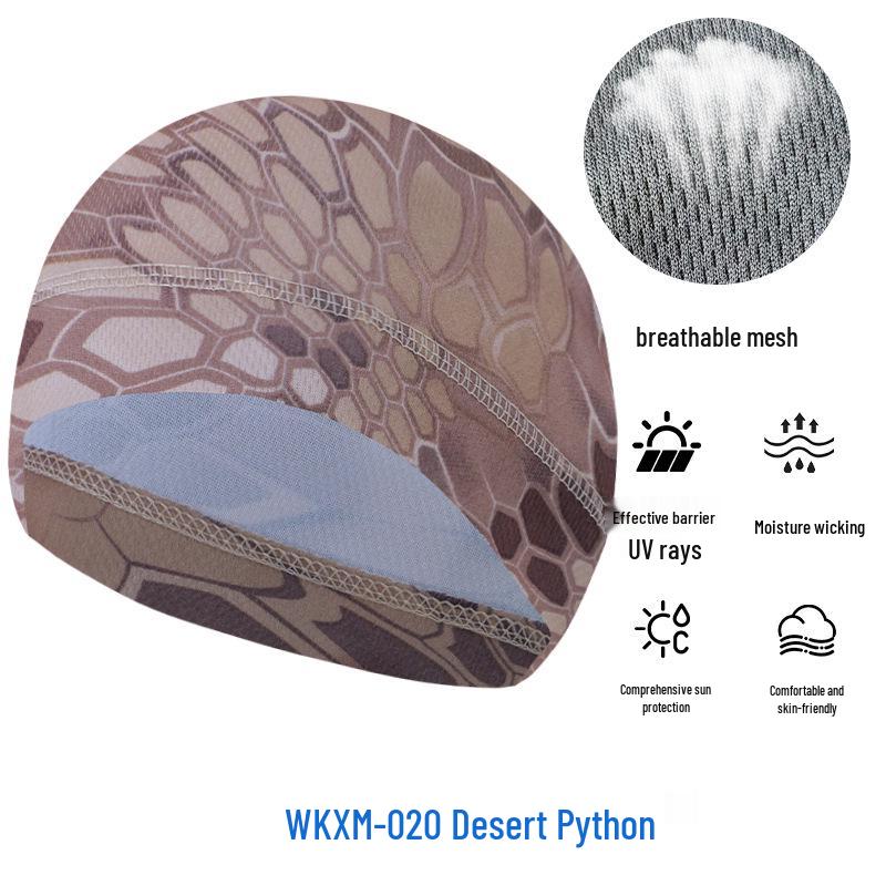 Летняя сетчатая защита от солнца Велосипедная шапочка-череп - Дышащая Высокоэластичная Спортивная подкладка из ледяного шелка