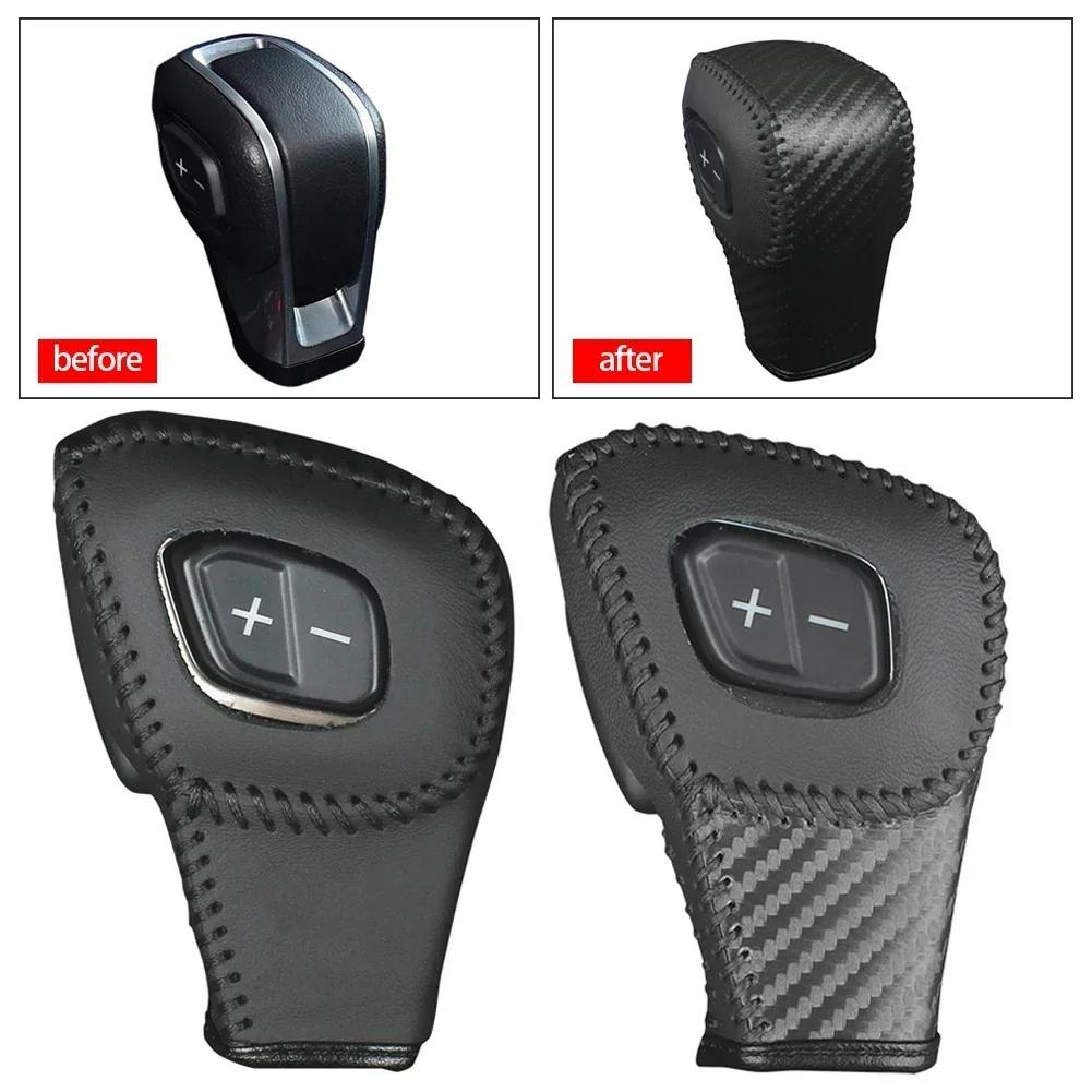 Автомобильная кожаная ручка переключения передач, кожаный чехол для салона автомобиля, наклейка на левый руль, аксессуары для Ford Everest Ranger, обзор 2020 - 2024 гг.