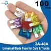 10-100pcs Medium Standard Blade Fuse Insert Kit 2A-40A Automotive Medium Fuses for Car/RV/Truck/SUV/Motorcycle/Boat Fuses4