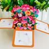 Fun Girlfriend 3D Pops-up Bouquet Thank You Cards Gift Paper Flowers Festical Party Decor Blessing Postcard