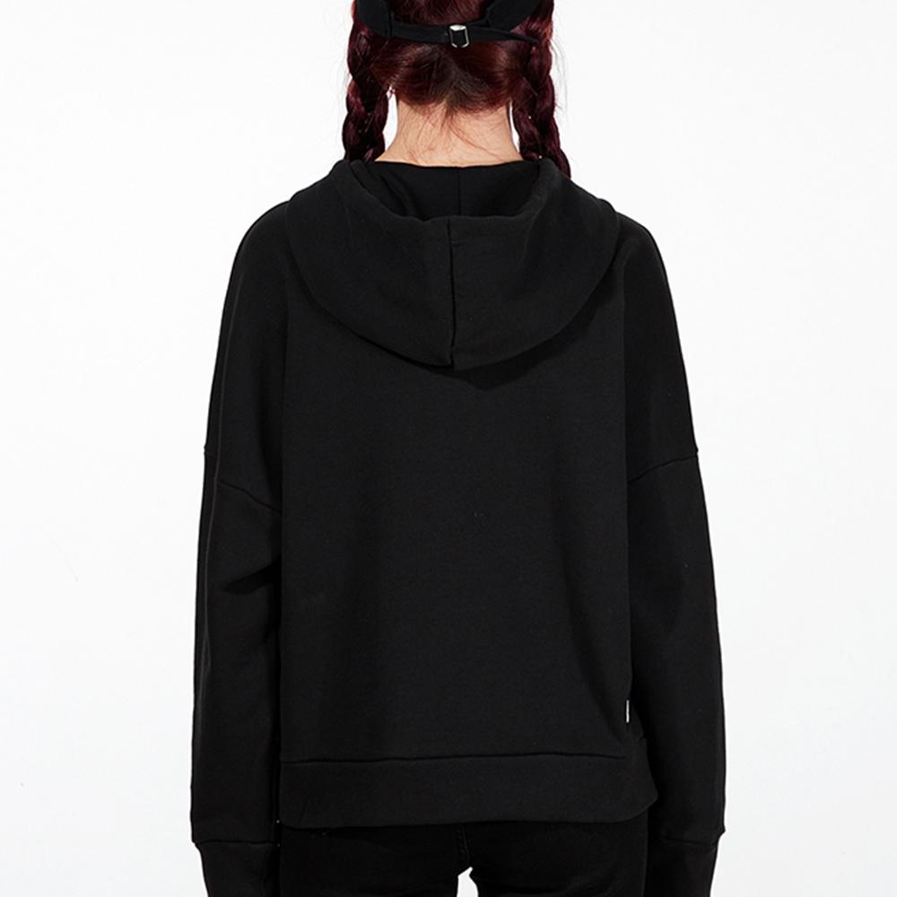 Adidas Спортивная толстовка с капюшоном с логотипом, женская, черная, H57339