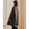 Women's Hepburn Style Double-Sided Wool Blend Mid-Length Coat