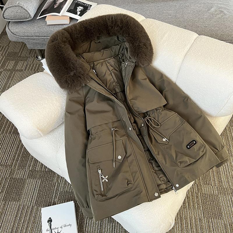 Одно платье и три пирога побеждают женскую короткую новую хлопковую одежду, зимние хлопковые куртки и зимние пальто.