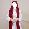 Новый шифоновый головной платок со сборкой на кулиске, комплект шапочек, однотонный жемчужный шифоновый головной платок, плиссированная базовая шапочка, комбинация