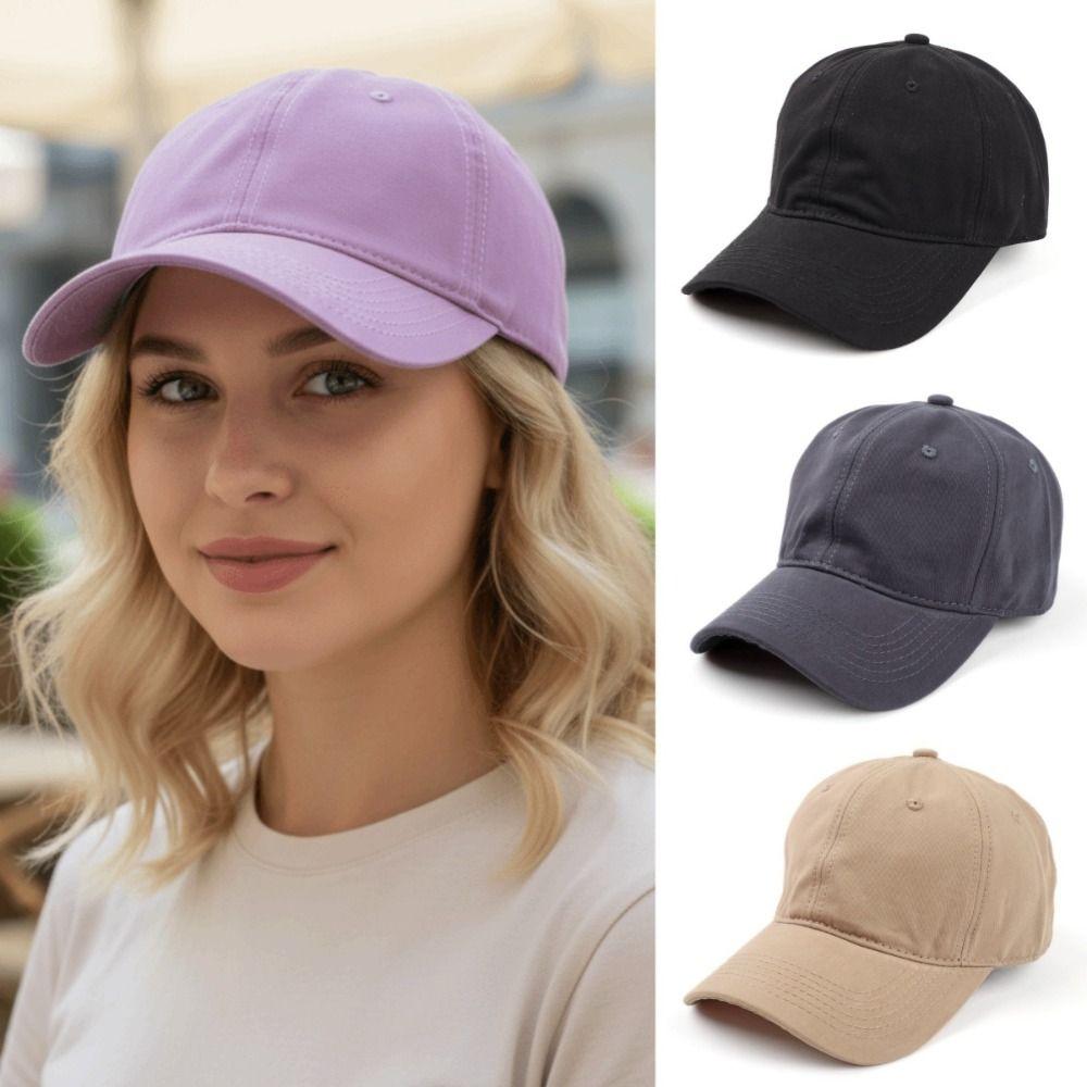 Simple Unisex Solid Color Cap Cotton Sports Sunshade Hat Sun Hat Plain Baseball Cap Outdoor