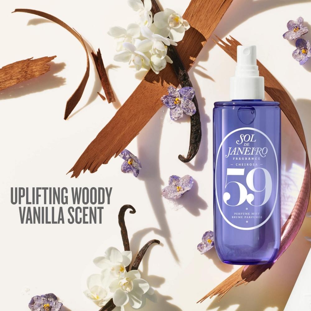 Sol De Janeiro Cheirosa 59 Delicia Парфюмированный спрей для волос и тела, многоразовый, 8,1 унции