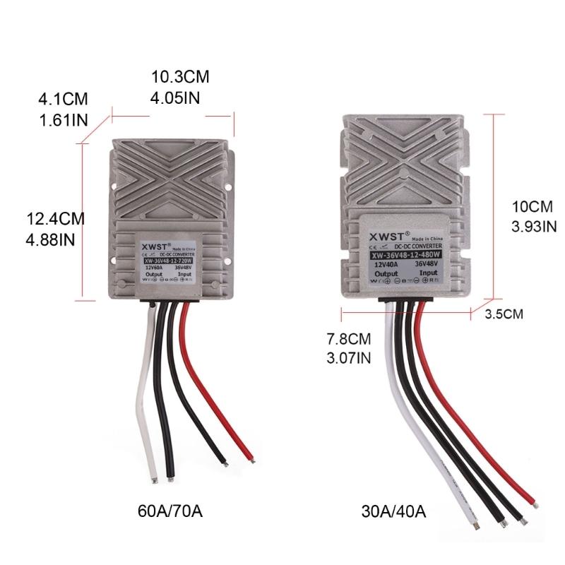Тяжелый шаговый регулятор напряжения преобразует 48 В/36 В в 12 В IP68 водонепроницаемый преобразователь C для автомобилей и грузовиков