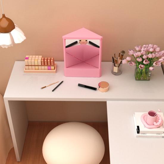 Нереверсивное настоящее зеркало для макияжа с высокой четкостью, настольное зеркало для туалетного столика для мужчин и женщин, точное перевернутое косметическое зеркало с истинным изображением