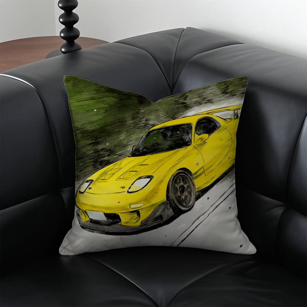 Аниме гонки Initial D Наволочка Чехол для подушки Антипылевой Невидимая молния шелковистый плюшевый чехол