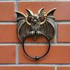 Whimsical Halloween Bat Knocker Gothic Wall Art Resin Statue Wall & Door Frame Decorative Ornament Home & Outdoor Decoration