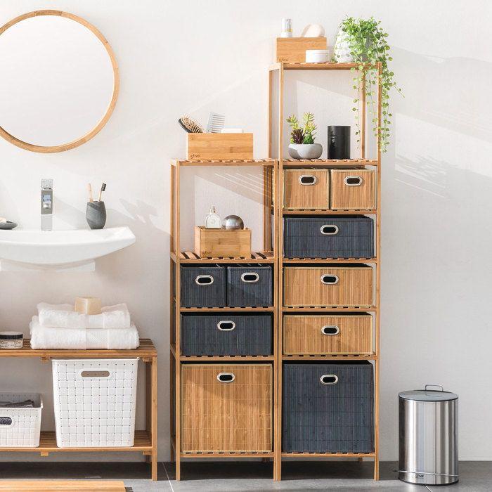 5five - panier 31x15cm "mix n' modul" latte bambou