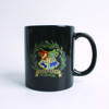 11oz Black Magic Ceramic Mug with Wreath Shield Design Exquisite Durable Hot Chocolate Milk Cup Perfect Gift for Friends