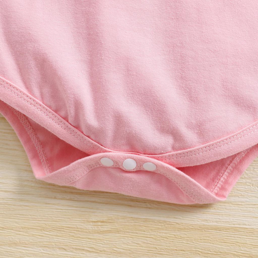 Детский хлопковый боди с принтом «Папина дочка», розовый комбинезон с короткими рукавами