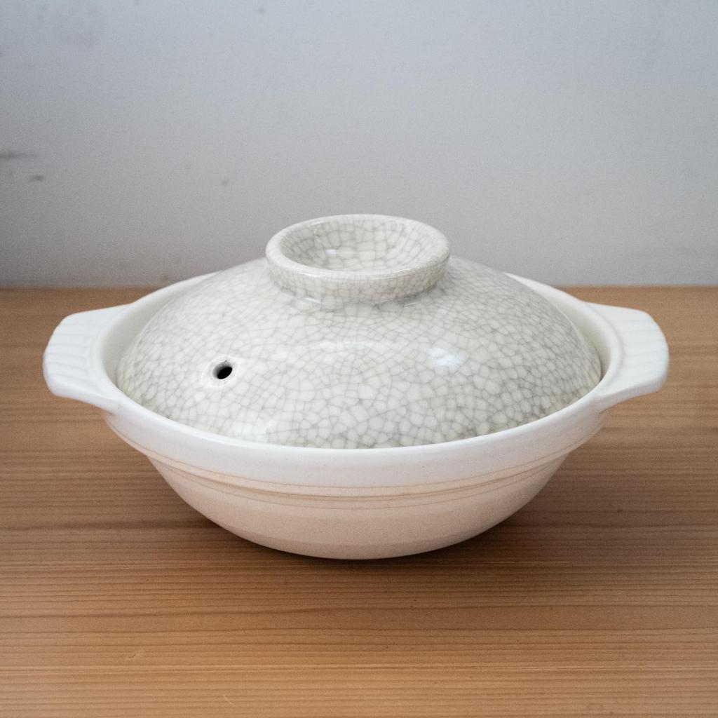 Ginpo Pottery Clay Kyogata Nabeyaki Size Single Serving Suitable for Direct Excellent Heat Banko Made in 11061 Pot, Style, Sumi-Kanrei Finish, Udon,