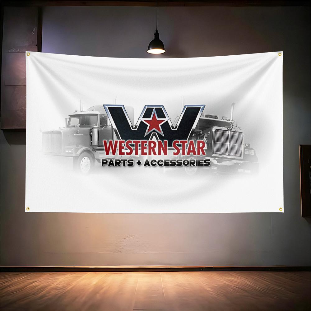 Флаг Westernstars для водителей грузовиков 3x5 футов 90x150 см Для грузовика, гаража, бара, настенный декор, баннер