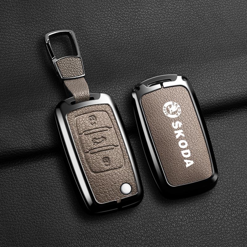 2026 Hot Car Remote Key Case Full Cover Protector Shell Bag For Skoda Octavia A5 A7 Fabia Superb Kodiaq Karoq Auto Keychain Acce