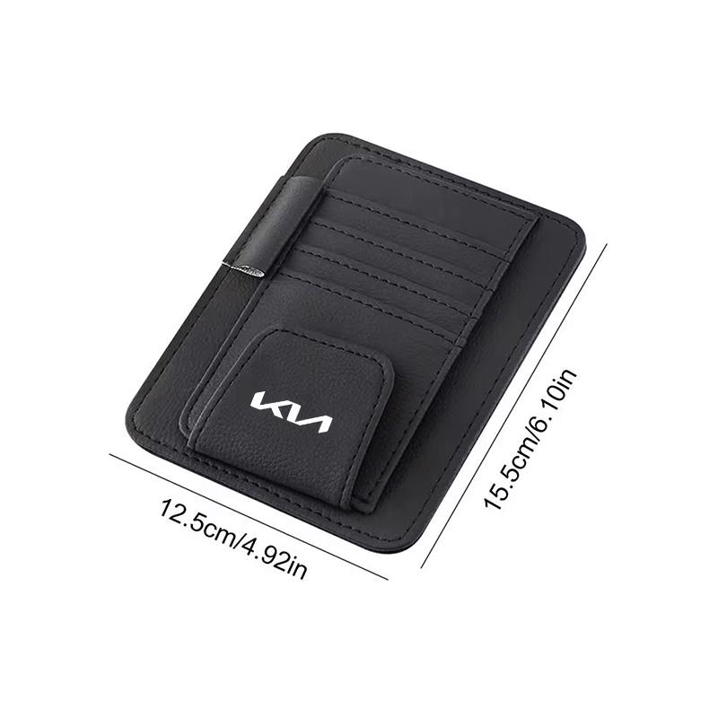 BTQNM1 For Kia Morning Picanto Rio XCeed Soul Cerato Venga Cadenza K9 Seltos Telluride Niro Car Sun Visor Card Bag Ticket Storage Bag