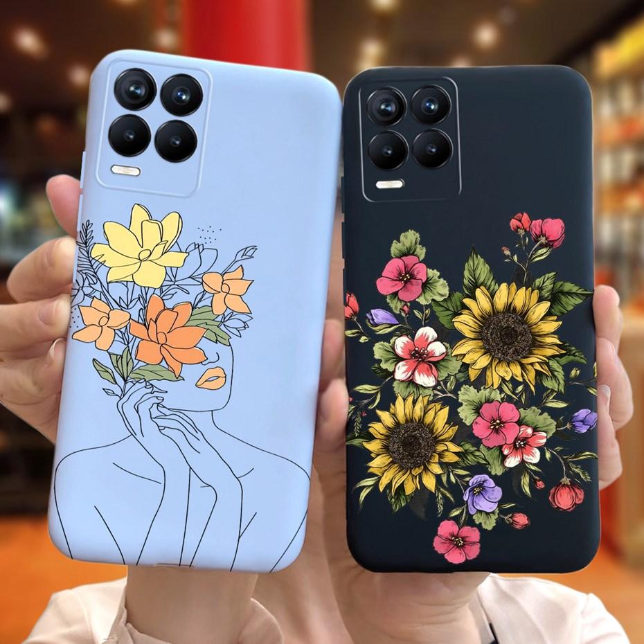 Чехол для Realme 8 Лавандовый Подсолнух Силиконовая Задняя Крышка Для Realme 8 Pro 8i Realme8 4G RMX3085 Мягкий ТПУ Чехол для Телефона Роскошный Чехол
