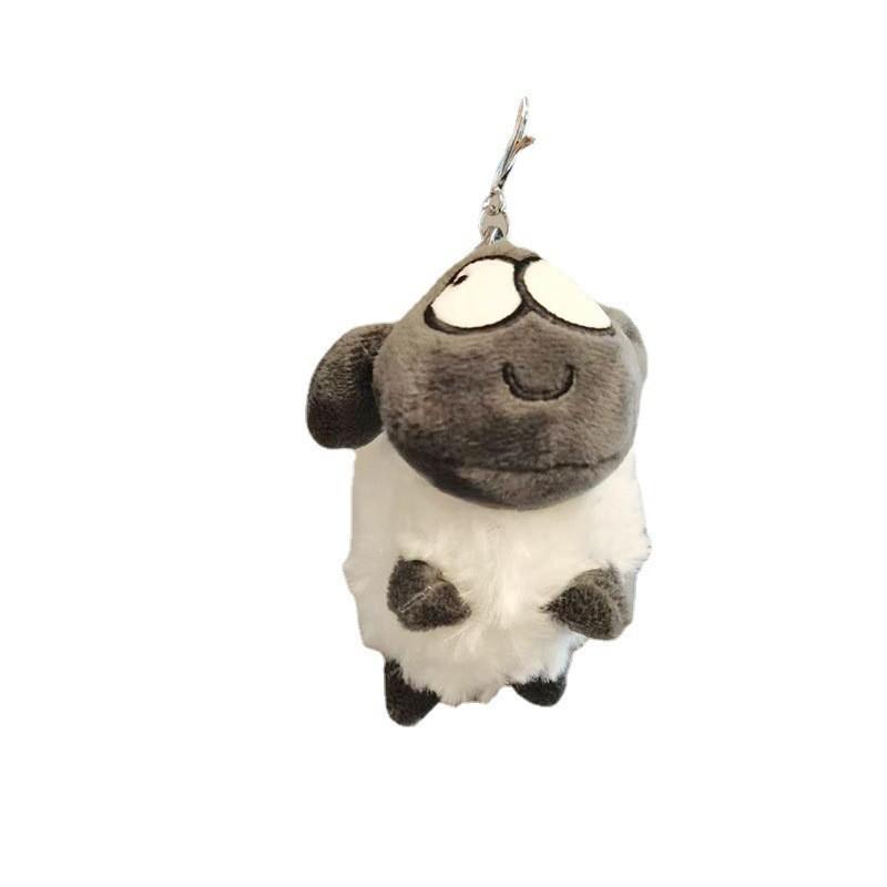 Очаровательный плюшевый брелок в виде овечки, мультяшная кукла животное, милый аксессуар для рюкзака