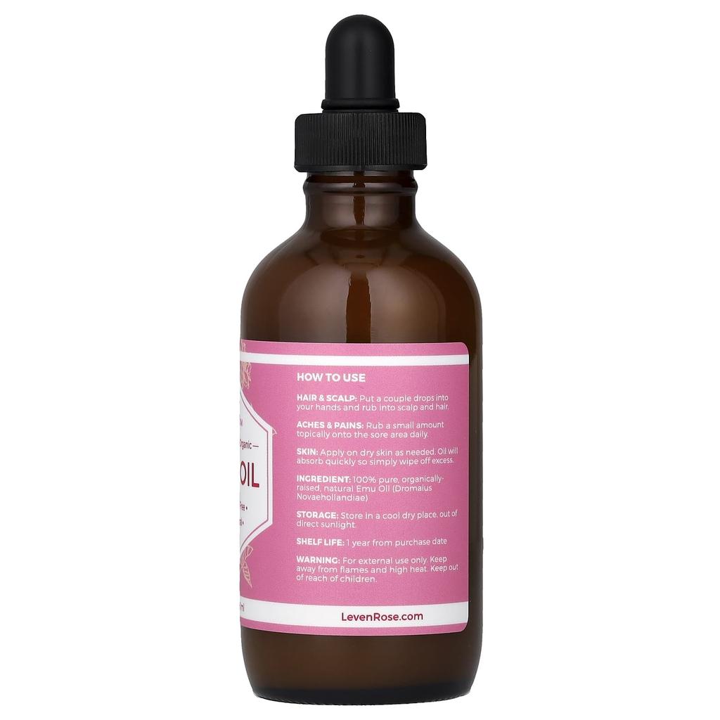 100% Чистое Органическое Масло Эму, 118 мл(4 жидких унции)