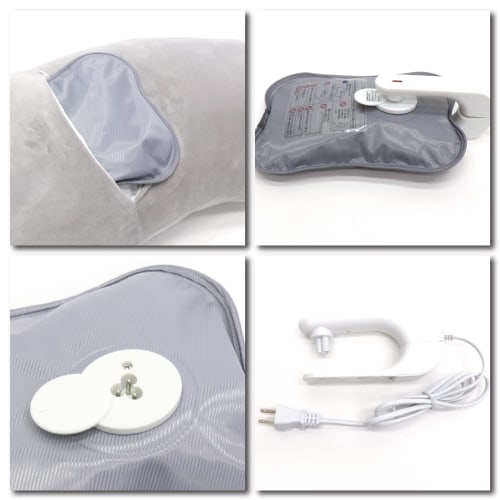 Hiro Corporation Heat Storage Hug Pillow Hot Water Bottle Cat Plush Toy, Cute, Warm, Rechargeable