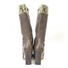Balenciaga Женские длинные сапоги из натуральной кожи 35.5 22.5-23см Коричневые Сделано в Японии(ИСПОЛЬЗОВАЛ)
