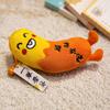 Orange Sausage Plush Keychain Toy Cartoon Stuffed Doll For Cute Student Gift