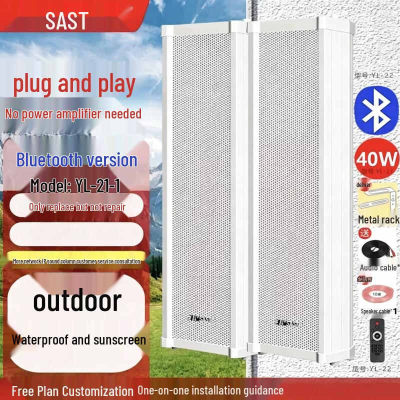 SAST 40W Outdoor Bluetooth Wall-Mounted Speaker System (CN version)
