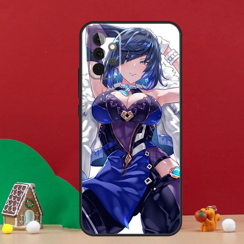 Чехол Genshin Impact Yelan для Samsung Galaxy A55 A52 A32 A12 A33 A06 A16 A26 A36 A56 A15 A53 A13 A34 A54 A14 A17