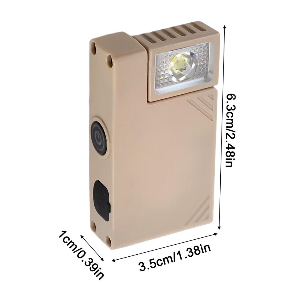 Small Flashlight Pocket-Sized Rechargeable Light With Magnet Flat LED Flashlight For Camping Hiking Walking Working Repair tools