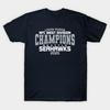 Мужская черная футболка с принтом Seahawks Чемпионы Nfc West Печать на бумаге для трансферной печати без вырезания Хлопковая футболка