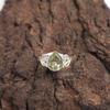 Natural Green Amethyst Sterling Silver Stackable Best Sisters Gift Wedding Ring RR-46-5