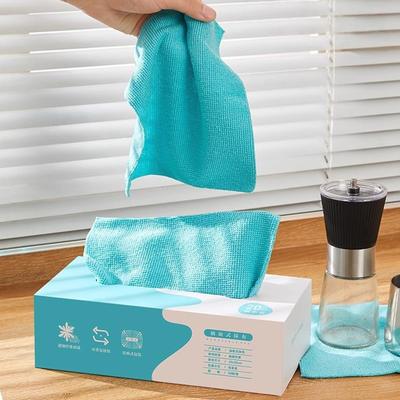 Тряпки для уборки 20 шт./коробка Вытягиваемые одноразовые тряпки для кухни, дома Впитывающие из микрофибры Моющая сторона Чистящие полотенца