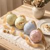 12PCS Textured Finish Christmas Tree Baubles Embossed Design Painted Baubles  Holiday Party Decor